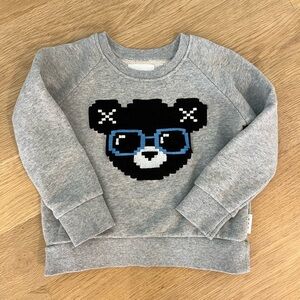 HuxBaby Gray Bear Graphic Kids Sweatshirt